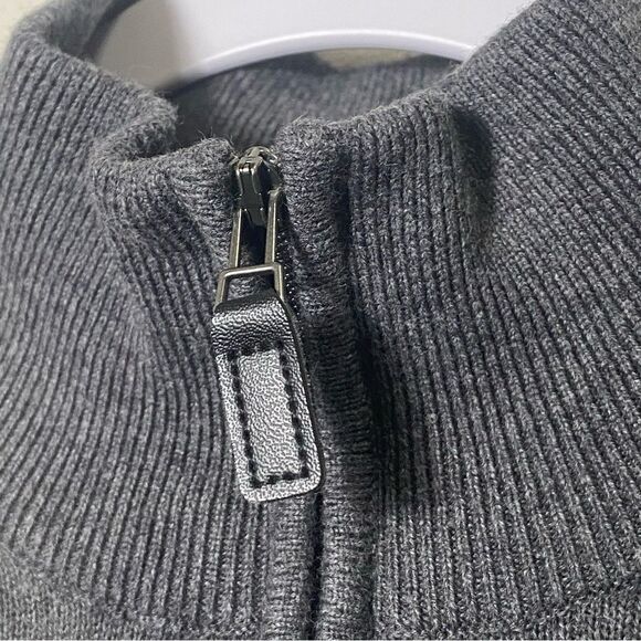 Joseph A Bank Traveler 100% Pima Cotton Quarter Zip Sweater Men's Size XL - Picture 11 of 12